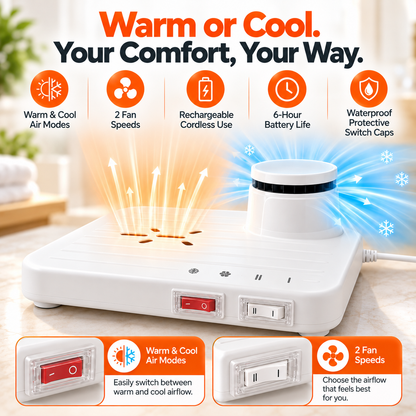 Rechargeable Hands-Free Full Body Dryer | Warm & Cool Air for Shower, Pool, Gym & Spa