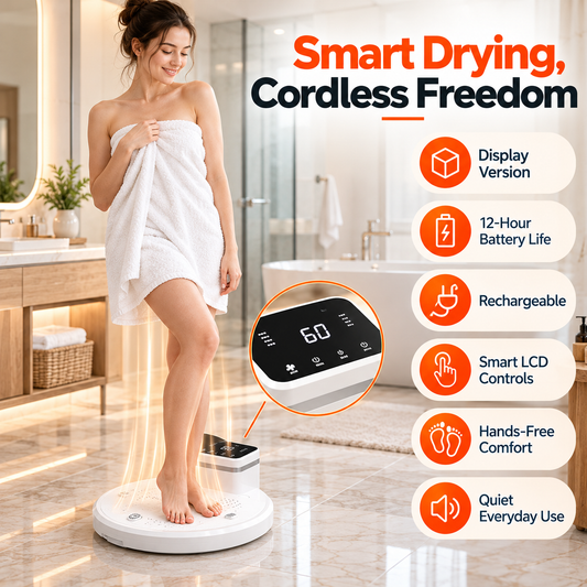 Rechargeable Hands-Free Full Body Dryer | Warm & Cool Air for Shower, Pool, Gym & Spa