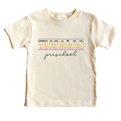 Personalized New Grade Kids Graphic Tee | Natural