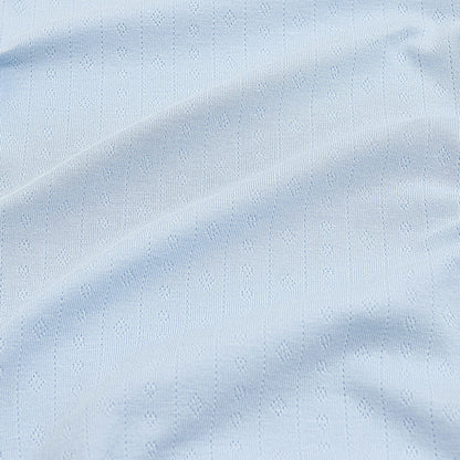 Pointelle Short Sleeve Set in Breeze