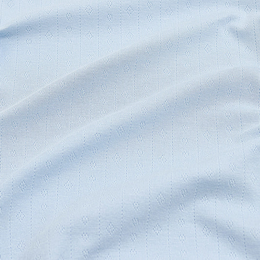Pointelle Short Sleeve Set in Breeze